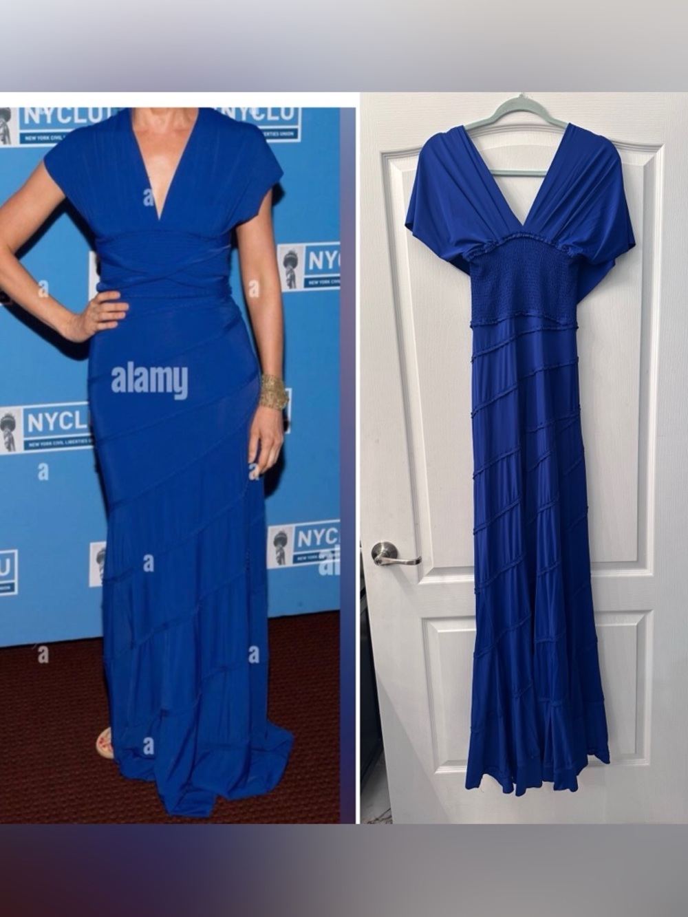 Olga & Maya royal blue converted maxi dress S